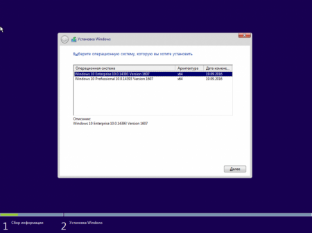 Windows 10 Professional & Enterprise 10.0.14393 Version 1607 [2 in 1] v1 [Ru]