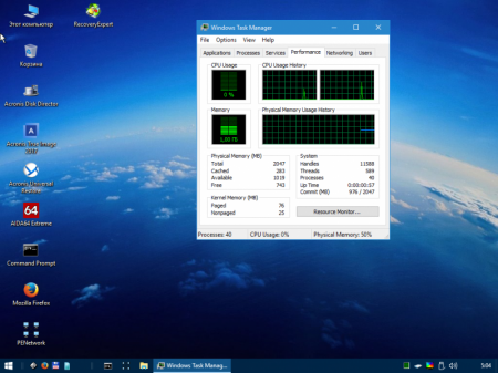 WinPE 6.0 Acronis True Image 2017 20.0.5534 / Universal Restore 11.5.40028 / Disk Director 12.0.3270 x86 v1 [Ru]