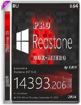 Windows 10 Pro 14393.206 x64 RU BOX-MICRO Windows 10 Pro 14393.206 x64 RU BOX-MICRO