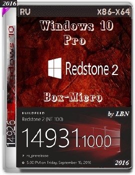 Windows 10 Pro 14931 rs2 x86-x64 RU BOX-MICRO Windows 10 Pro 14931 rs2 x86-x64 RU BOX-MICRO