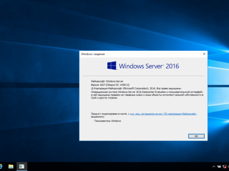 Microsoft Windows Server 2016 Release Version 1607 build 14393.0 RS1 (Evaluation) [Ru]