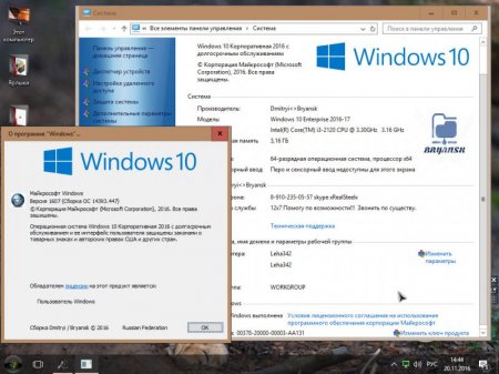 Windows 10 Enterprise LTSB 2016 x64 14393.447 by Bryansk