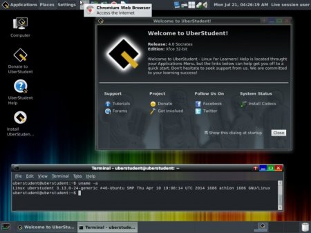 UberStudent 4.1 Epicurus LTS (XFCE) [i386, amd64] (2015) [Multi/Rus]