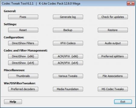 K-Lite Codec Pack 12.6.0 Mega/Full/Standard/Basic (2016) [En]