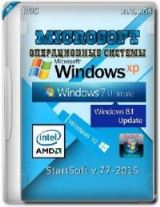 Windows 10-8.1-7-XP x86 x64 Plus PE Office 2016 StartSoft 77-2015 [Ru]