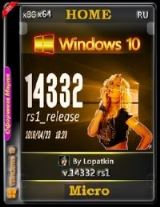 Microsoft Windows 10 Home 14332 rs1 x86-x64 RU Micro